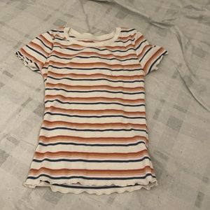 Ribbed American eagle striped shirt